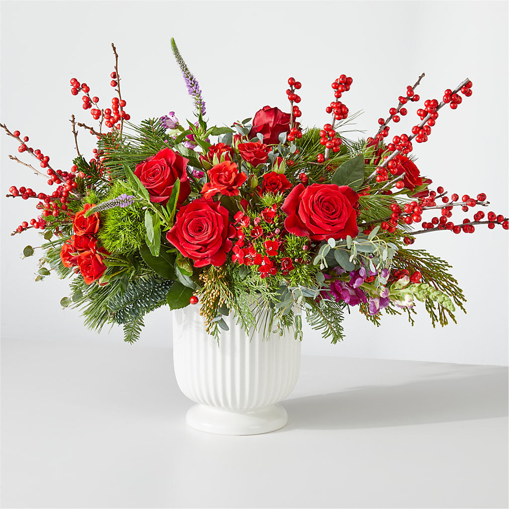 Big Red Bow Bouquet – Flowers By Joann, Palm Bay FL