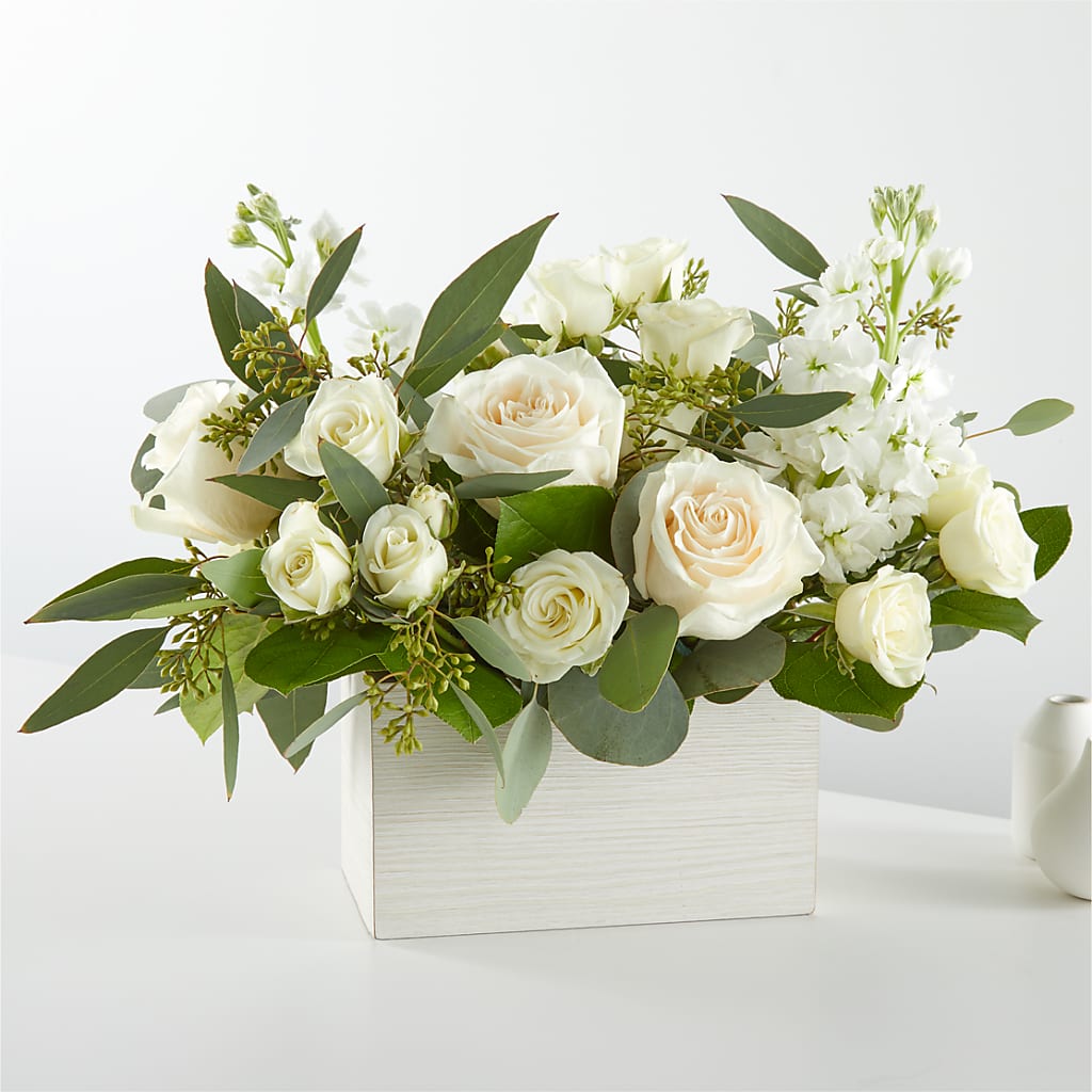 Fresh Linen Box Bouquet – Flowers By Joann, Palm Bay FL