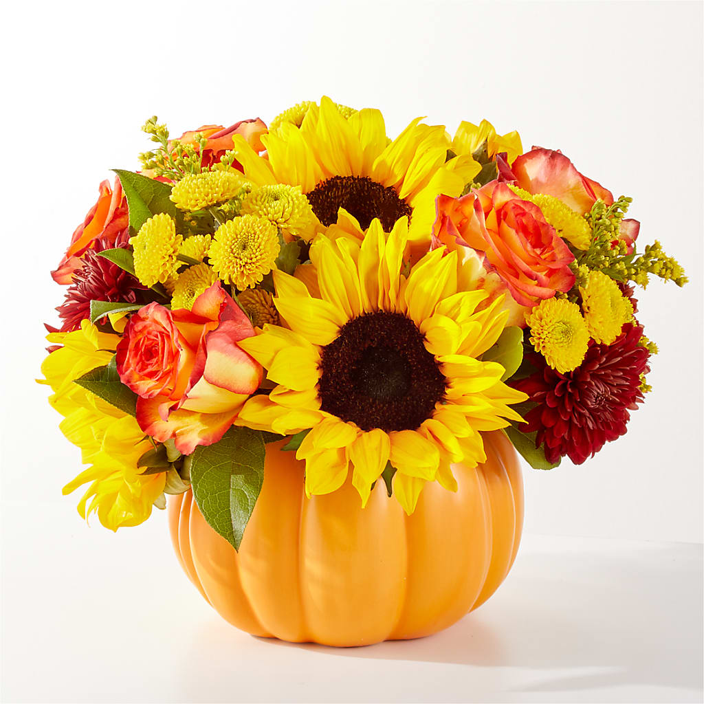 Golden Gourd Pumpkin Bouquet – Flowers By Joann, Palm Bay FL