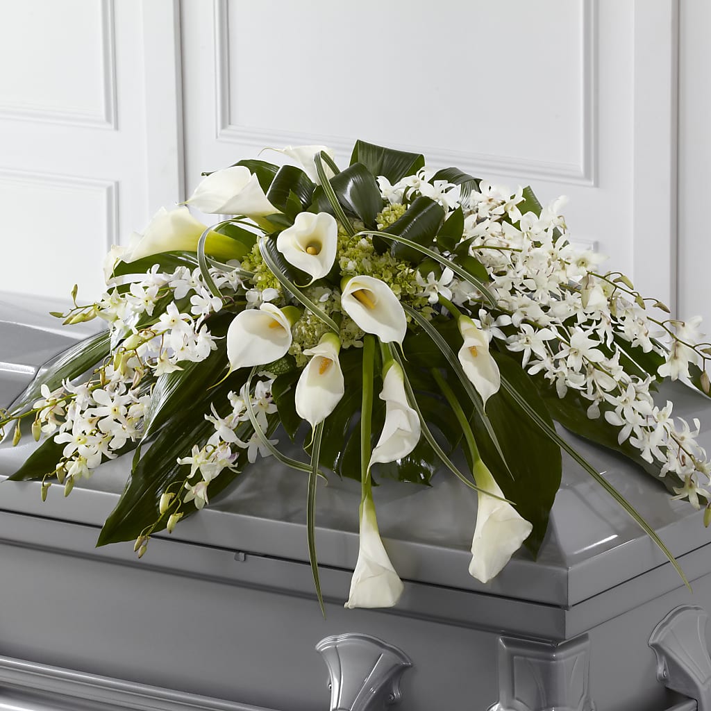 Angel Wings Casket Spray – Flowers By Joann, Palm Bay FL
