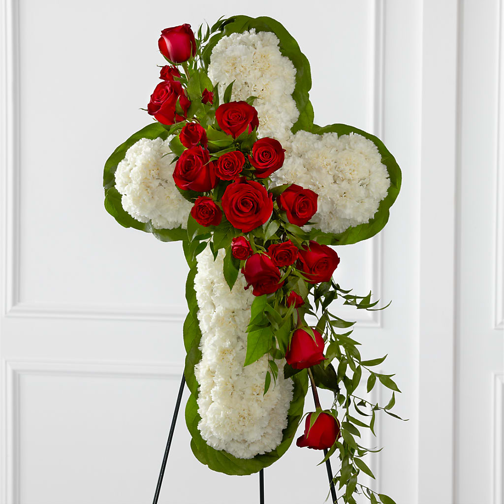 Floral Cross Easel – Flowers By Joann, Palm Bay FL