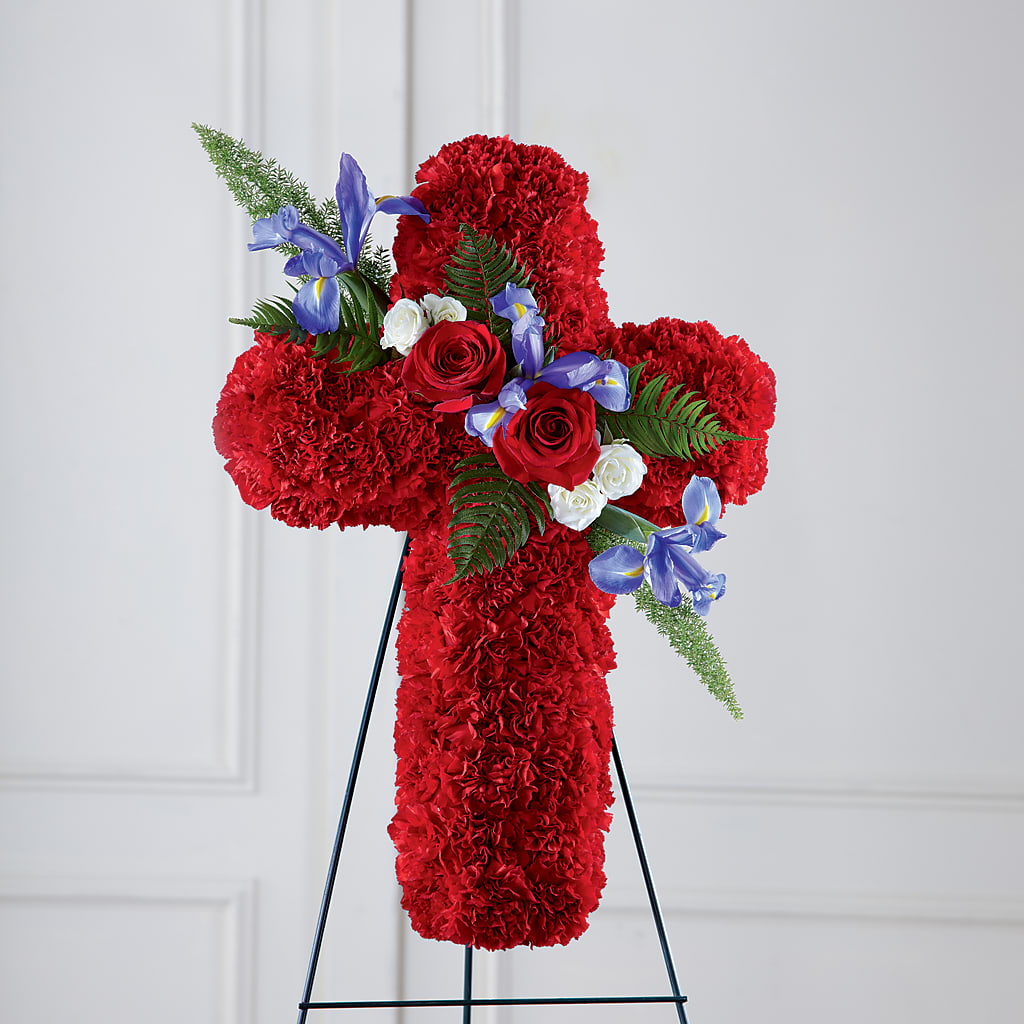 Faithful Hero Floral Cross – Flowers By Joann, Palm Bay FL
