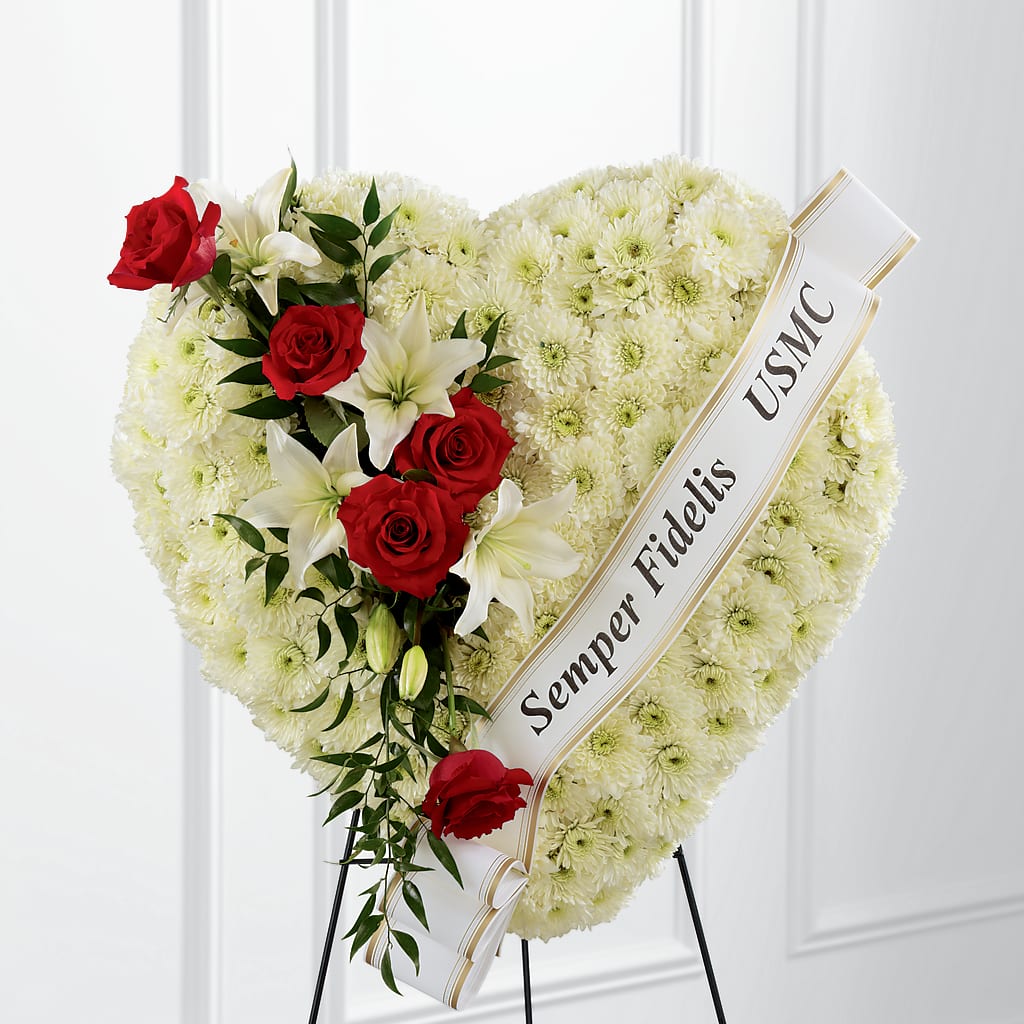 Heartfelt Hero Standing Heart – Flowers By Joann, Palm Bay FL