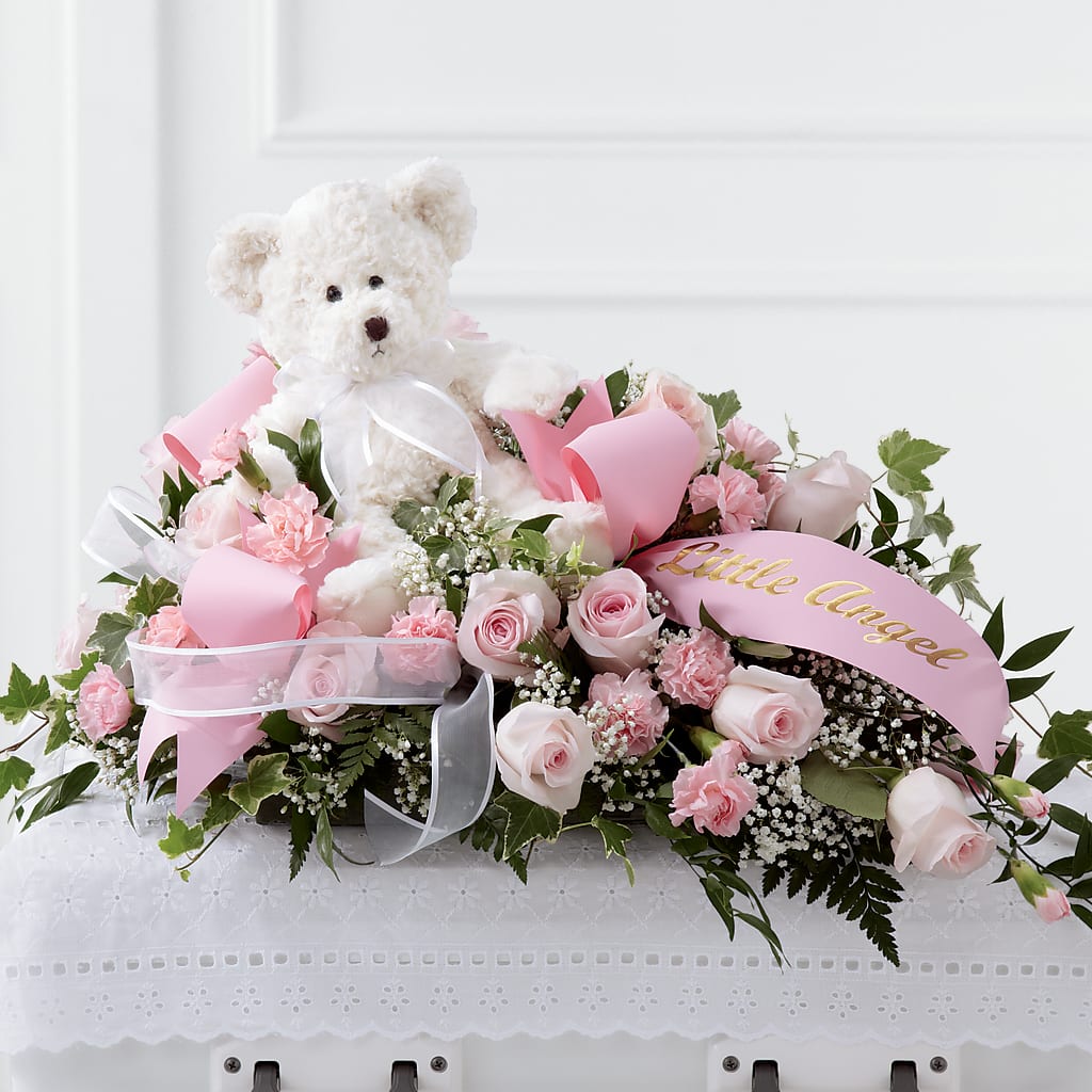 Touch of Sympathy Casket Spray – Flowers By Joann, Palm Bay FL