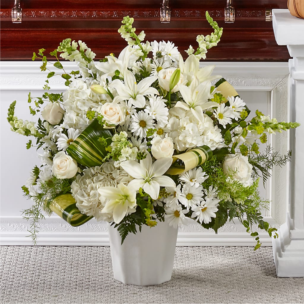 Thoughts of Tranquility Floor Basket – Flowers By Joann, Palm Bay FL