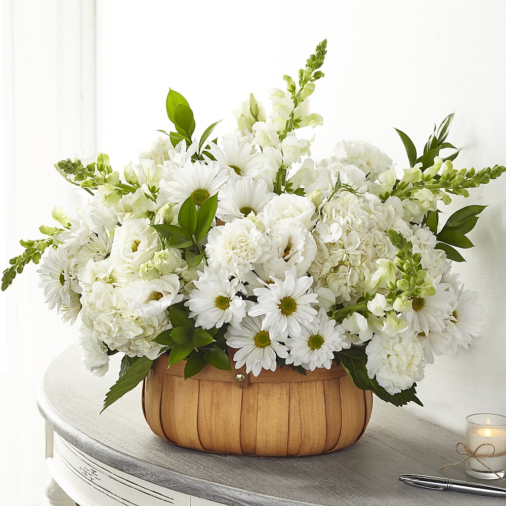 Pure Ivory Basket – Flowers By Joann, Palm Bay FL