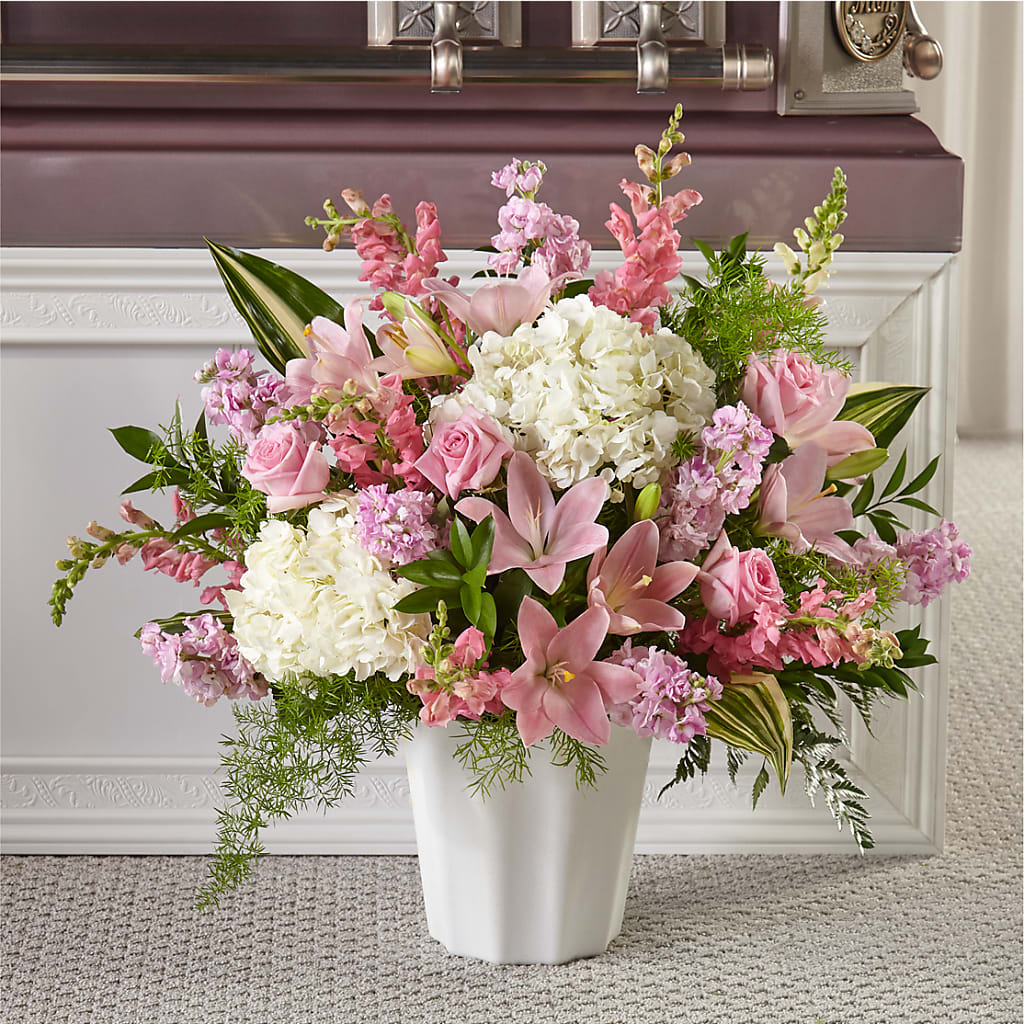 Simply Serene Floor Basket – Flowers By Joann, Palm Bay FL