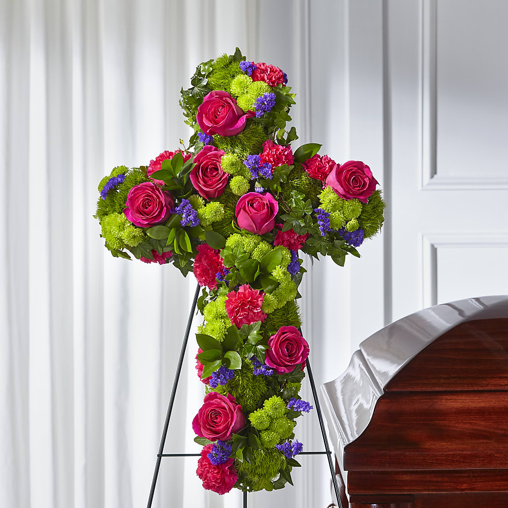 Tribute Rose Floral Cross – Flowers By Joann, Palm Bay FL