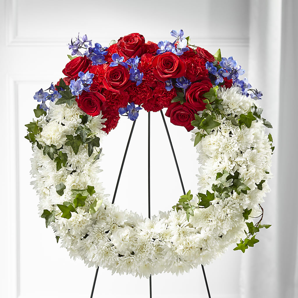 Patriotic Passion Wreath – Flowers By Joann, Palm Bay FL
