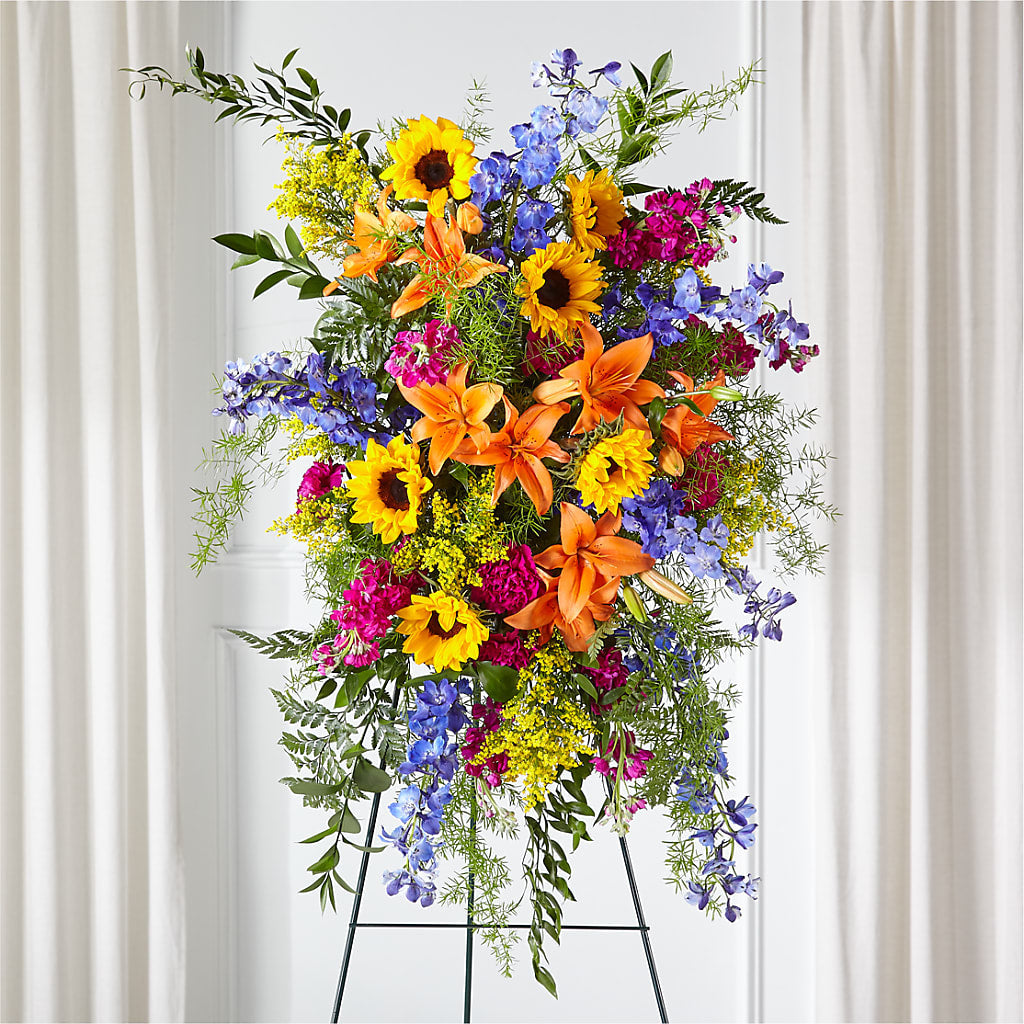 Sunlit Memories Standing Spray (Standard) – Flowers By Joann, Palm Bay FL