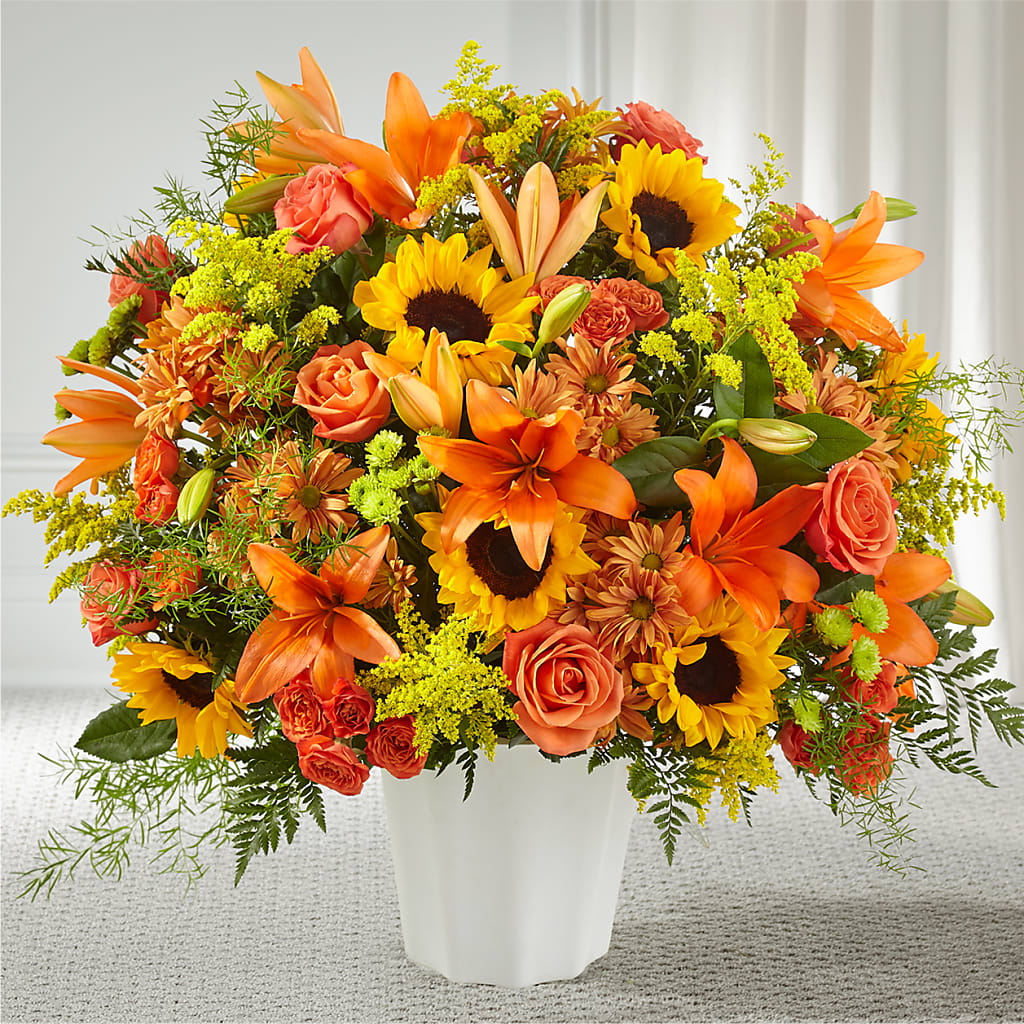 Harvest Thoughts Floor Basket – Flowers By Joann, Palm Bay FL