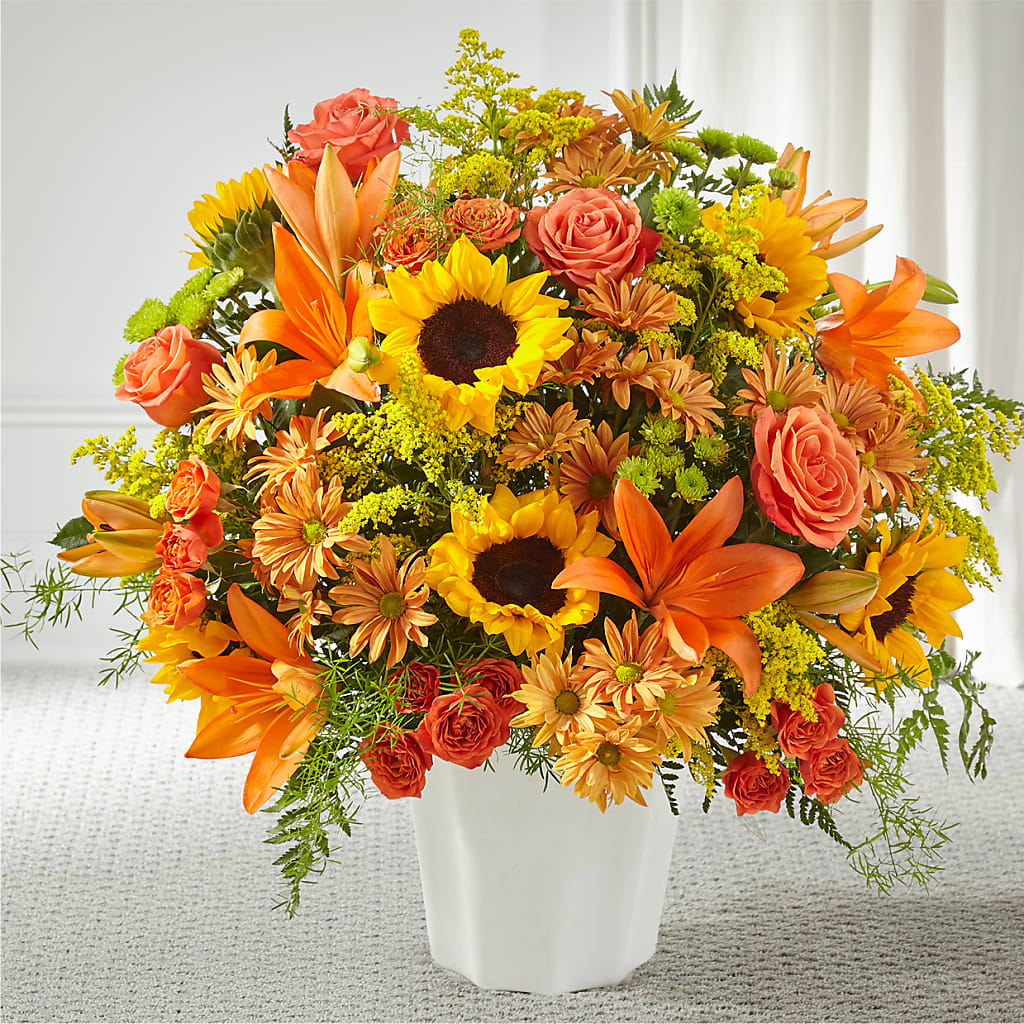 Harvest Thoughts Floor Basket – Flowers By Joann, Palm Bay FL