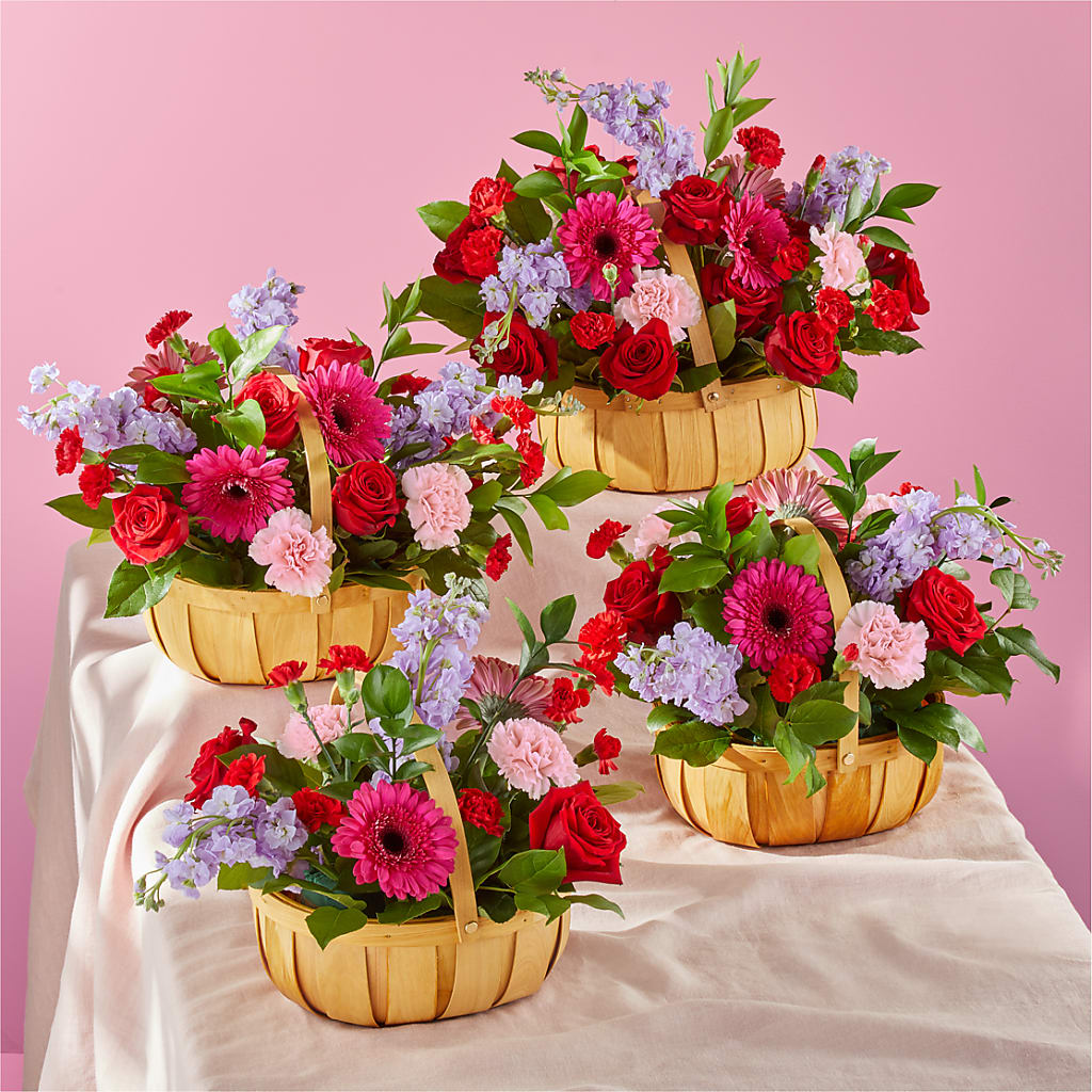 Pink Picnic Basket – Flowers By Joann, Palm Bay FL