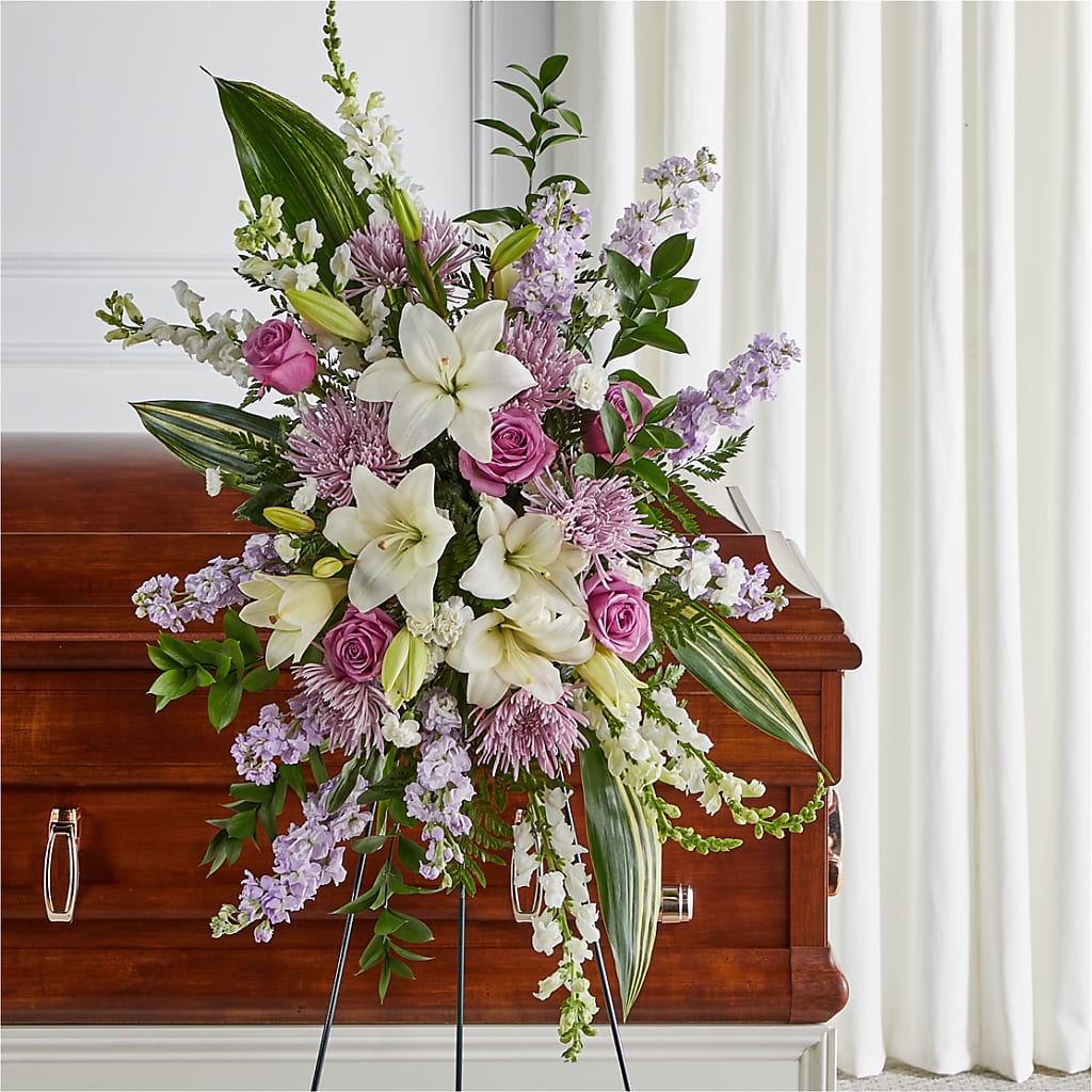 Grateful Hearts Standing Spray – Flowers By Joann, Palm Bay FL