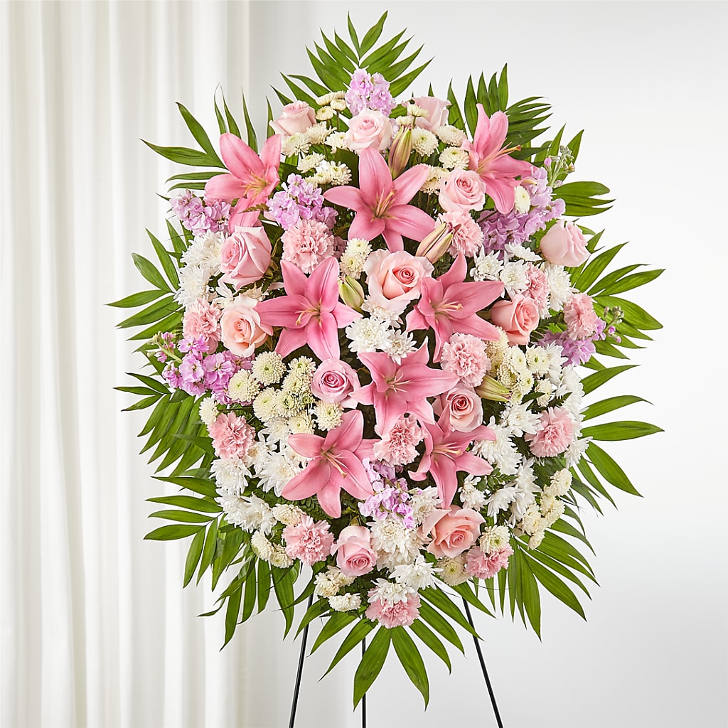 Offering Solace Standing Spray – Flowers By Joann, Palm Bay FL