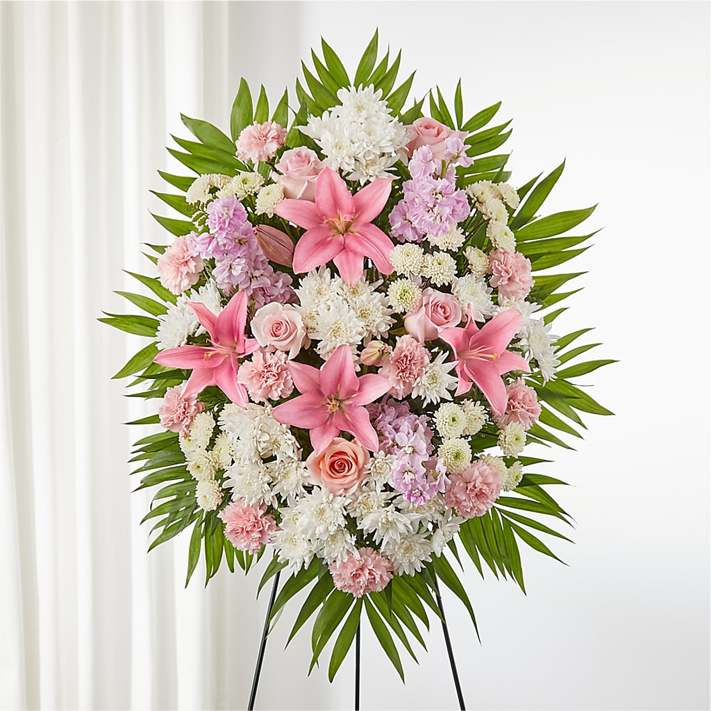Offering Solace Standing Spray – Flowers By Joann, Palm Bay FL