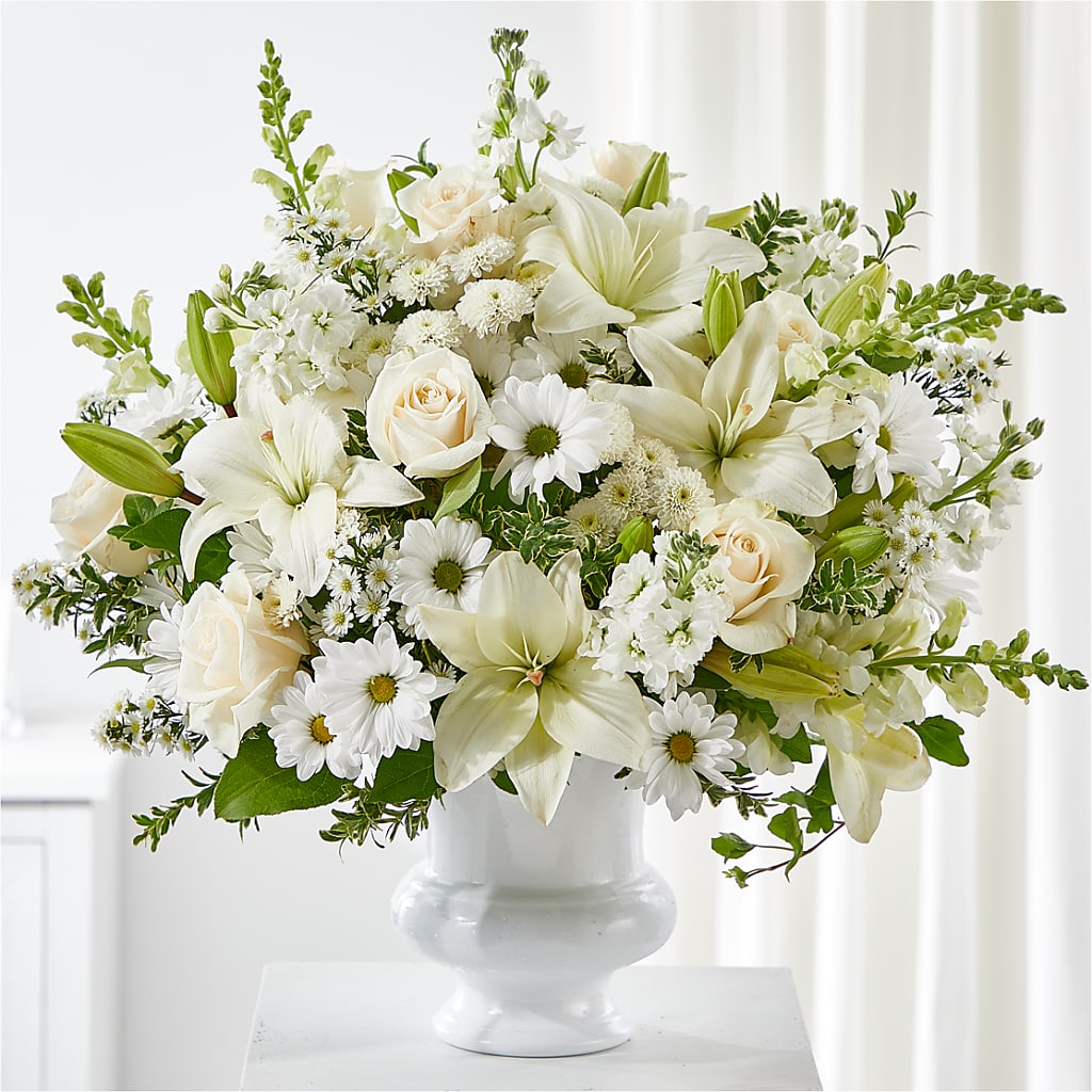 Uplifting Urn Arrangement – Flowers By Joann, Palm Bay FL