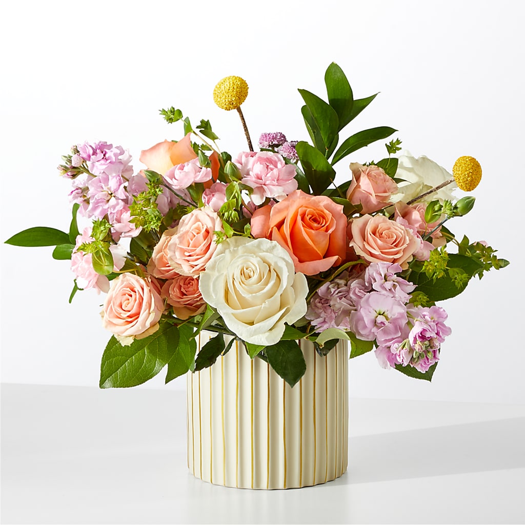 French Market Bouquet with Ivory Vase – Flowers By Joann, Palm Bay FL