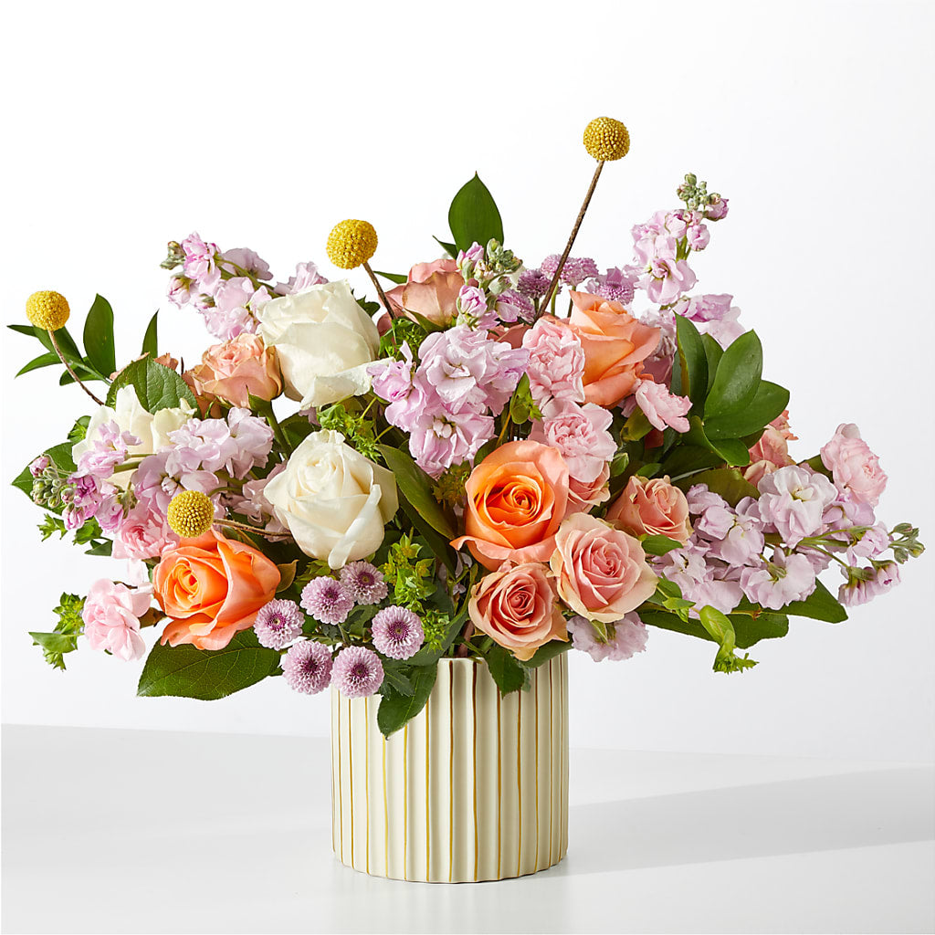 French Market Bouquet with Ivory Vase – Flowers By Joann, Palm Bay FL