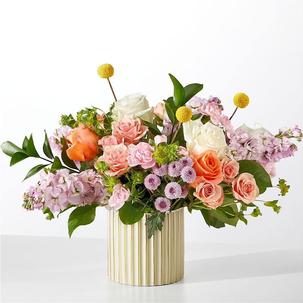 French Market Bouquet with Ivory Vase – Flowers By Joann, Palm Bay FL