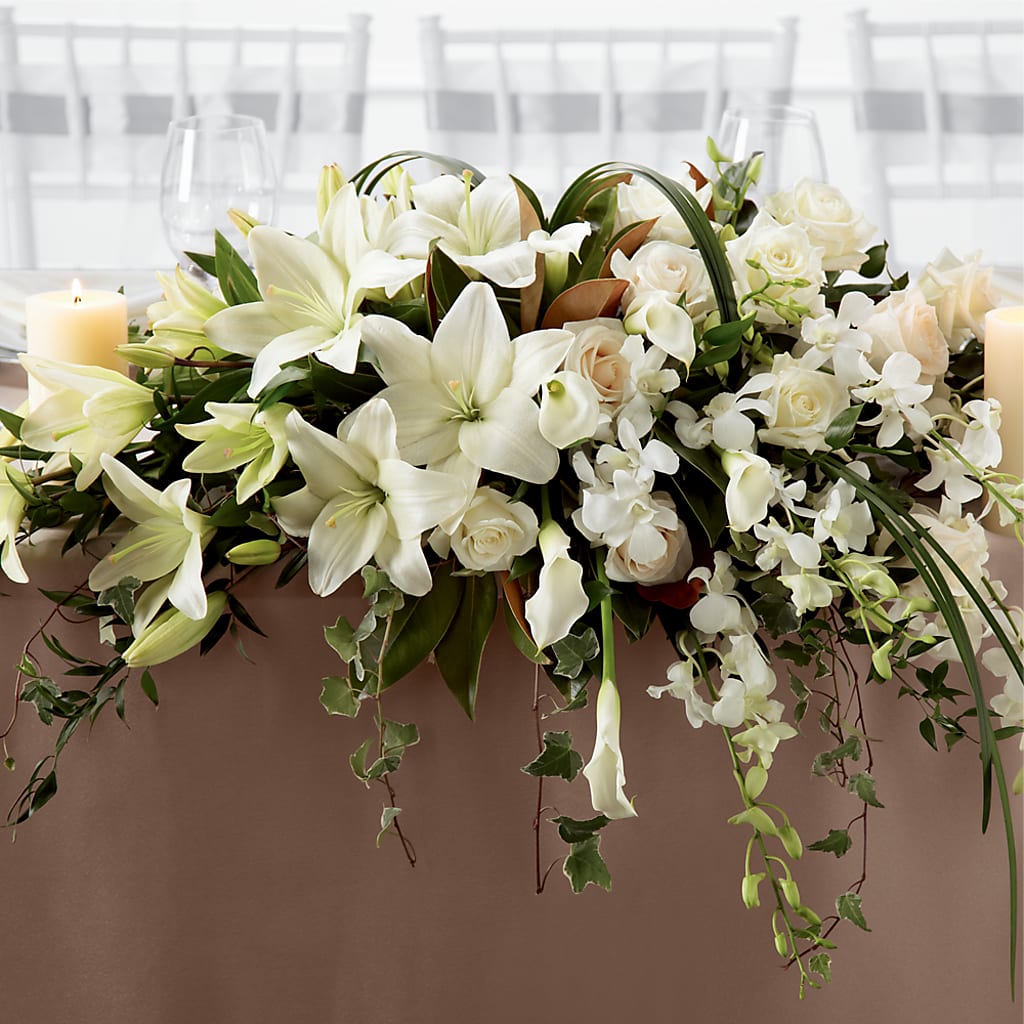 White Linen Arrangement – Flowers By Joann, Palm Bay FL