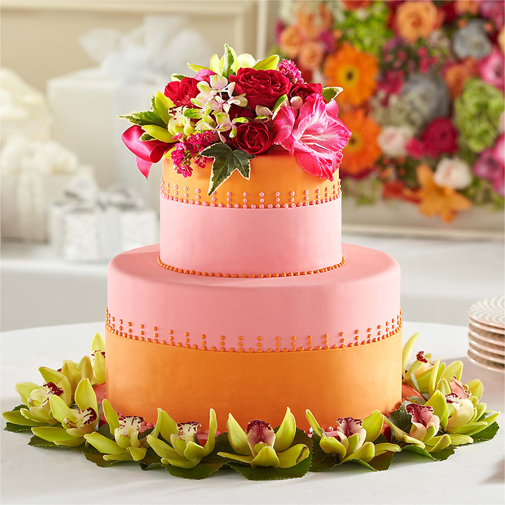 Sweet Citrus Cake Decor – Flowers By Joann, Palm Bay FL