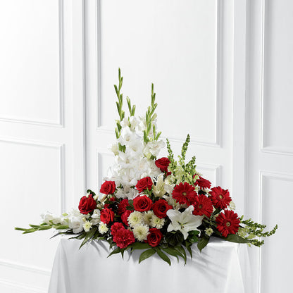 Crimson & White Arrangement –  Flowers By Joann, Palm Bay FL