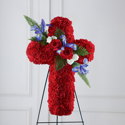 Faithful Hero Floral Cross –  Flowers By Joann, Palm Bay FL