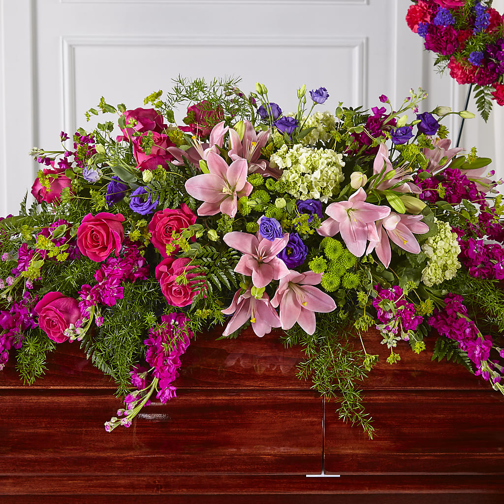 Radiant Tribute Casket Spray –  Flowers By Joann, Palm Bay FL