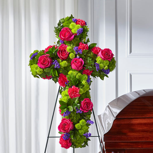 Tribute Rose Floral Cross –  Flowers By Joann, Palm Bay FL