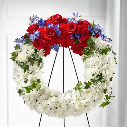 Patriotic Passion Wreath –  Flowers By Joann, Palm Bay FL