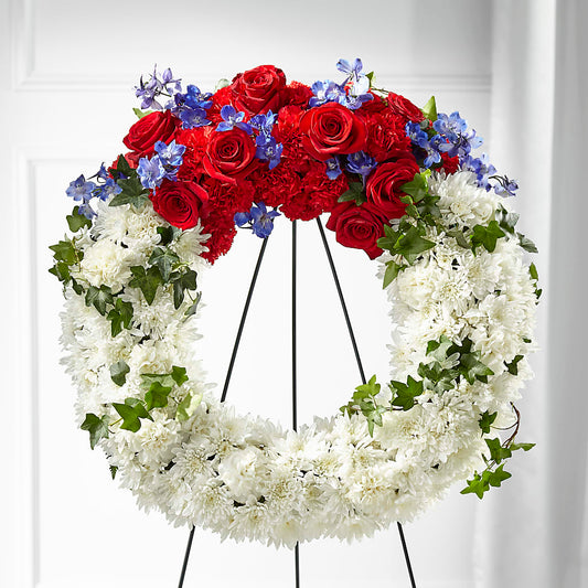 Patriotic Passion Wreath –  Flowers By Joann, Palm Bay FL