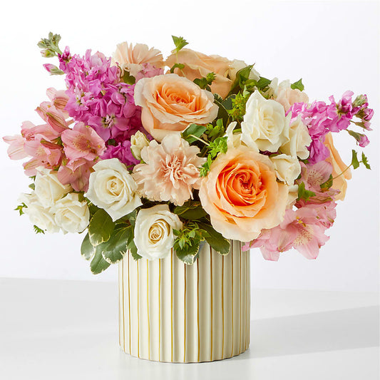 Paradise Bouquet with Ivory Vase –  Flowers By Joann, Palm Bay FL
