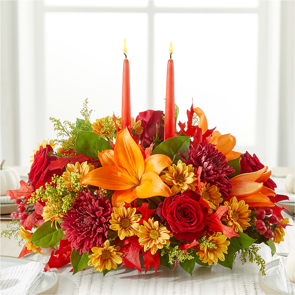 Autumn's Embrace Centerpiece –  Flowers By Joann, Palm Bay FL
