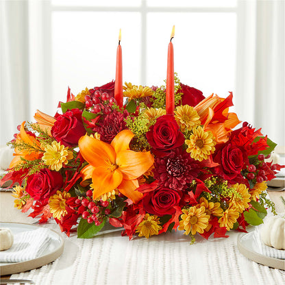 Autumn's Embrace Centerpiece –  Flowers By Joann, Palm Bay FL