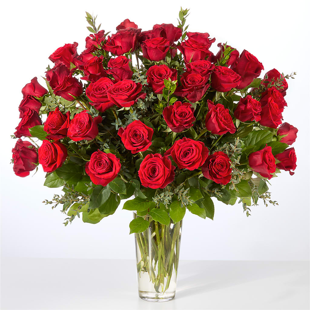 Forever Yours Fifty Stem Red Rose Bouquet –  Flowers By Joann, Palm Bay FL